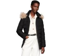 Tommy Hilfiger Donna Giacca Imbottita Heritage Down Tyra Jacket With Fur Lunga, Nero (Black), XS