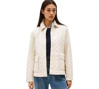 Tommy Hilfiger Donna Giacca Imbottita Padded Nylon Slim Quilted con Colletto a Punta, Avorio (Newsprint), XL