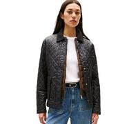 Tommy Hilfiger Donna Giacca Imbottita Padded Nylon Slim Quilted con Colletto a Punta, Nero (Black), M