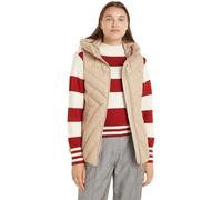 Tommy Hilfiger Donna Gilet Chevron Vest Gilet Imbottito con Cappuccio, Beige (Beige), S
