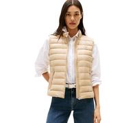 Tommy Hilfiger Donna Gilet con Collo a Lupetto, Beige (Beige), M