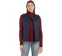 Tommy Hilfiger Donna Gilet Down Quilted Collarless Vest Sottile, Blu (Desert Sky), M