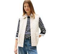Tommy Hilfiger Donna Gilet Padded Nylon Slim Quilted Imbottito, Avorio (Newsprint), S