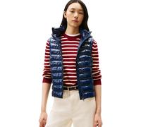 Tommy Hilfiger Donna Gilet Padded Slim con Cappuccio, Blu (Dark Night Navy), XXL