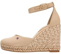 Tommy Hilfiger Donna Jeans Sandali Wedge High Closed Toe con Tacco a Zeppa, Beige (Clayed Pebble), 42