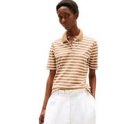 Tommy Hilfiger Donna Maglietta Polo Maniche Corte 1985 Pique Regular Fit, Multicolore (Hickory/Ecru STP), XS