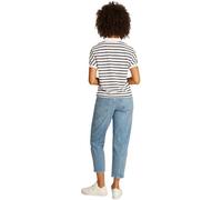 Tommy Hilfiger Donna Maglietta Polo Maniche Corte Lyocell Relaxed Senza Bottoni, Multicolore (Calico/Dark Night Navy STP), 3XL