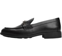 Tommy Hilfiger Donna Mocassini Logo Leather Loafer in Pelle, Nero (Black), 38