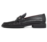 Tommy Hilfiger Donna Mocassino Soft Nappa Pleated Toe Tacco Piccolo, Nero (Black), 38