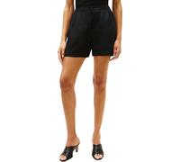 Tommy Hilfiger Donna Pantaloncini Linen Pull On con Branding, Nero (Black), S