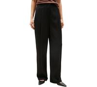 Tommy Hilfiger Donna Pantaloni in Tessuto Twill Straight Pants Relaxed Fit, Nero (Black), 48