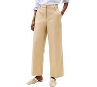 Tommy Hilfiger Donna Pantaloni in Tessuto Wide Leg Crop Caviglie Scoperte