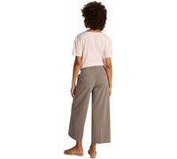 Tommy Hilfiger Donna Pantaloni in Tessuto Wide Leg Crop Caviglie Scoperte, Marrone (Tundra Brown), 36W