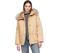 Tommy Hilfiger Donna Parka Padded Parka With Fur con Chiusura con Bottoni, Verde (Classic Khaki), XXL