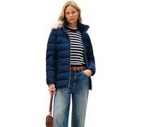 Tommy Hilfiger Donna Piumino Down Slim con Inserto in Pelliccia, Blu (Dark Night Navy), M