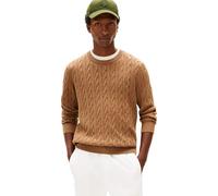 Tommy Hilfiger Donna Pullover Classic Cotton con Motivo a Trecce, Marrone (Highland Khaki Heather), XS