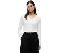 Tommy Hilfiger Donna Pullover Co Jersey Stitch Sweater Scollo a V, Bianco (Ecru), M