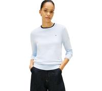 Tommy Hilfiger Donna Pullover Jersey Fine con Scollo Rotondo, Blu (Breezy Blue), 3XL