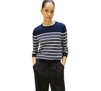 Tommy Hilfiger Co Jersey Stitch C-Nk LS Swt Ww0Ww44984, Maglione Pullover, Donna, Blu (Dark Night Navy/Calico Multi STP), L