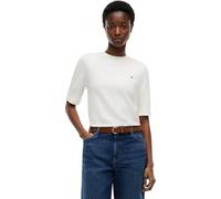 Tommy Hilfiger Donna Pullover Jersey Maniche Corte, Avorio (Ivory Petal), M