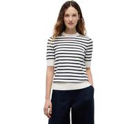 Tommy Hilfiger Donna Pullover Jersey Maniche Corte, Bianco (Ivory Petal/Dark N Navy Breton STP), M