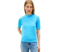 Tommy Hilfiger Donna Pullover Jersey Maniche Corte, Blu (Frigid Blue), XL