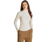 Tommy Hilfiger Donna Pullover Slim Rib Collo Alto, Beige (Calico), XXL