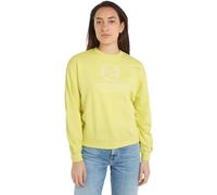 Tommy Hilfiger Donna Reg Flag Script CNK SWTSHRT Giallo Tulip M, Tulipano Giallo, M