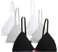 Tommy Hilfiger Donna Reggiseni a Triangolo Confezione da 3 con Logo, Multicolore (Grey Ht/Black/White), XL