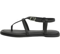 Tommy Hilfiger Donna Sandali Buckle Thong in Pelle, Nero (Black), 39