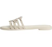 Tommy Hilfiger Donna Sandali Script Flat Mule in Pelle, Beige (Classic Beige), 40