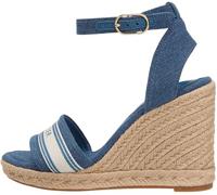 Tommy Hilfiger High Wedge Espad Webbing Fw0fw09342, Espadrillas Zeppa Donna, Denim (Denim), 38 EU