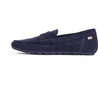 Tommy Hilfiger Donna Scarpa Driver Flag Soft Suede Loafer Elegante, Blu (Space Blue), 36 EU