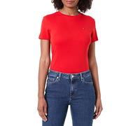 Tommy Hilfiger Donna Slim Cody C-Nk SS Ww0Ww40587, Arancione, M