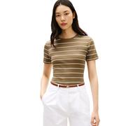 Tommy Hilfiger Donna Slim Cody C-Nk Ss Ww0Ww40587, Marrone, L