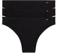 Tommy Hilfiger Donna Slip Brasiliana Confezione da 3 Dipped con Logo, Multicolore (Black/Black Rib/Black), XL