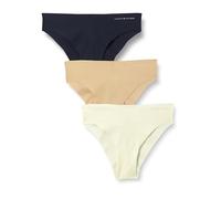 Tommy Hilfiger Donna Slip Brasiliana Confezione da 3 Senza Cuciture, Multicolore (Ivory/Misty Blush/Navy), L