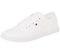 Tommy Hilfiger Canvas Lace Up Sneaker Fw0Fw08641, Basso Top Donna, White (White), 36 EU