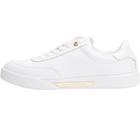 Tommy Hilfiger Donna Sneakers con Suola Preformata Essential Chic Court in Pelle, Bianco (White), 40