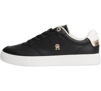 Tommy Hilfiger Donna Sneakers con Suola Preformata Essential Elevated in Pelle, Nero (Black), 40