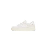 Tommy Hilfiger Donna Sneakers Court Essential Basket Profilo Basso, Bianco (Ecru), 37 EU