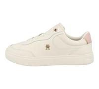Tommy Hilfiger Donna Sneakers Court Essential Chic in Pelle, Avorio (Ancient White), 39