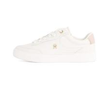 Tommy Hilfiger Donna Sneakers Court Essential Chic in Pelle, Avorio (Ancient White), 40