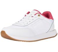 Tommy Hilfiger Essential Runner FW0FW08004, Scarpe da Running Donna, Bianco (White/Heritage Pink), 36 EU