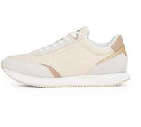 Tommy Hilfiger Donna Sneakers da Runner Essential Sportive, Multicolore (Muslin/Claystone), 38