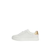 Tommy Hilfiger Donna Sneakers Essential Court Metallic in Pelle, Bianco (Ecru), 38