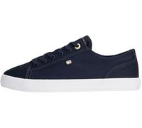 Tommy Hilfiger TH Foxing Sneaker Canvas Fw0fw09170, Basso Top Donna, Blue (Space Blue), 36 EU