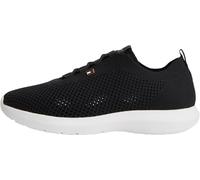 Tommy Hilfiger Donna Sneakers Running con Design in Maglia, Nero (Black), 37