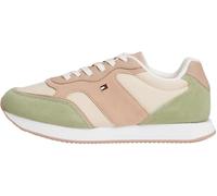 Tommy Hilfiger Donna Sneakers Running Easy in Pelle Scamosciata, Verde (Earth Sage), 37