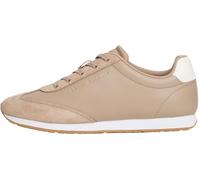 Tommy Hilfiger Donna Sneakers Running Heritage Fashion Mix in Pelle, Beige (Coastal Taupe), 36